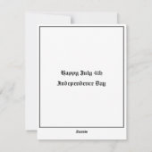 Vierde Onafhankelijkheidsdag geest van 1976 Feestdagenkaart (Achterkant)