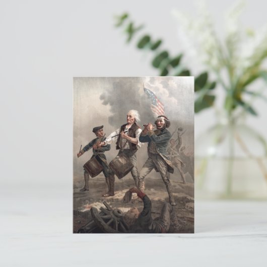 Vierde Onafhankelijkheidsdag  geest van 1976 Feestdagenkaart (Staand voorkant)