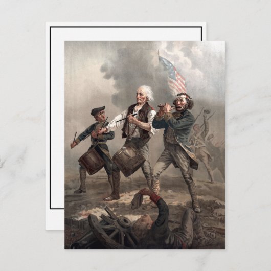 Vierde Onafhankelijkheidsdag geest van 1976 Feestdagenkaart (Voorkant / Achterkant)