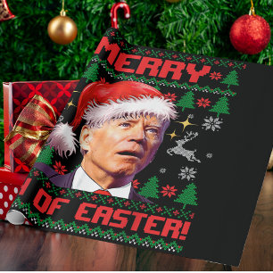 Vierde Paasdag grappige Joe Biden Kerstmis Cadeaupapier