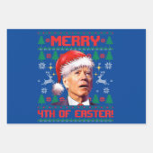 Vierde Paasdag grappige Joe Biden Kerstmis Inpakpapier Vel (Voorkant 3)