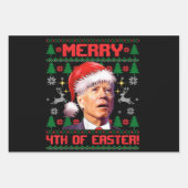 Vierde Paasdag grappige Joe Biden Kerstmis Inpakpapier Vel (Voorkant)