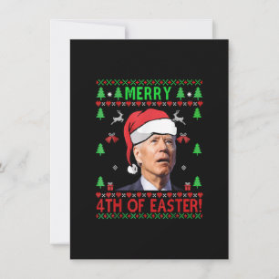 Vierde Paasdag grappige Joe Biden Kerstmis Kaart