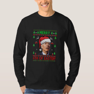 Vierde Paasdag grappige Joe Biden Kerstmis T-shirt
