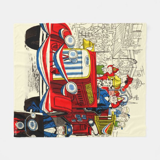 Vierde parade juli fleece deken (Voorkant (Horizontaal))