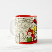 Vierde parade juli tweekleurige koffiemok (Voorkant links)