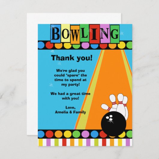 VIERDE PARTIJ 4x5 Vat. Dank u nota Bedankkaart (Voorkant / Achterkant)