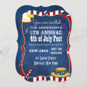 Vierde partij bij het Chalkboard van juli Kaart (Voorkant / Achterkant)