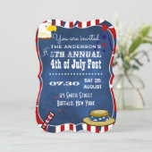 Vierde partij bij het Chalkboard van juli Kaart (Staand voorkant)