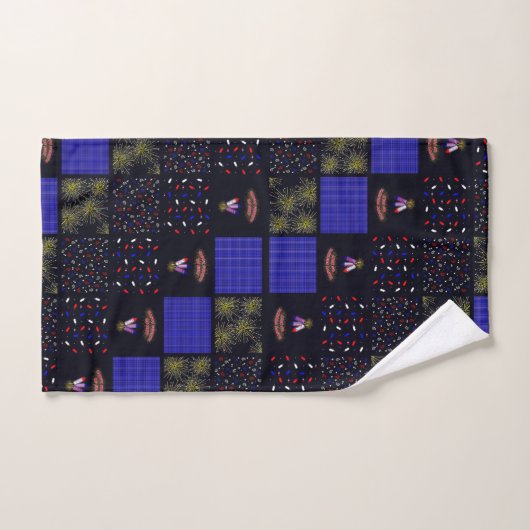 Vierde Patchwork Patroon juli - 4 juli Bad Handdoek (Handdoek)