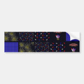 Vierde Patchwork Patroon juli - 4 juli Bumpersticker (Voorkant)
