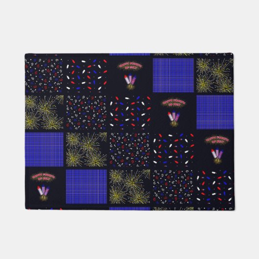 Vierde Patchwork Patroon juli - 4 juli Deurmat (Voorkant)