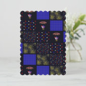 Vierde Patchwork Patroon juli - 4 juli Feestdagenkaart (Staand voorkant)