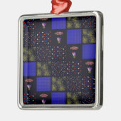 Vierde Patchwork Patroon juli - 4 juli Metalen Ornament (Links)