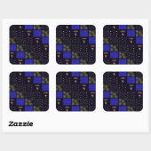 Vierde Patchwork Patroon juli - 4 juli Vierkante Sticker (Vel)