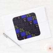 Vierde Patchwork Patroon juli - 4 juli Vierkante Sticker (Envelop)