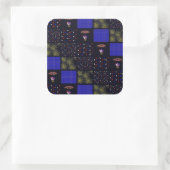 Vierde Patchwork Patroon juli - 4 juli Vierkante Sticker (Tas)