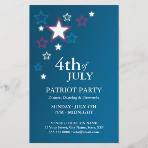 Vierde patriotfeest juli flyer