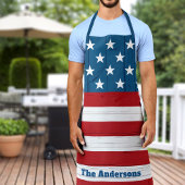 Vierde Patriotic USA Rustic Wood American Flag jul Schort