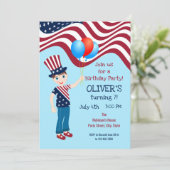 Vierde patriottische jongen op zaterdag kaart (Staand voorkant)