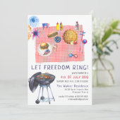 Vierde patriottische partij juli BBQ Kaart (Staand voorkant)