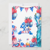 Vierde patriottische partij juli BBQ Kaart (Achterkant)