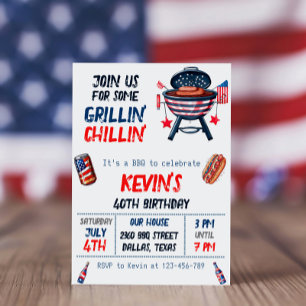 Vierde patriottische partij juli BBQ Kaart