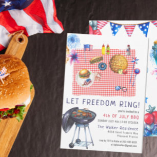 Vierde patriottische partij juli BBQ Kaart