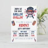 Vierde patriottische partij juli BBQ Kaart (Staand voorkant)