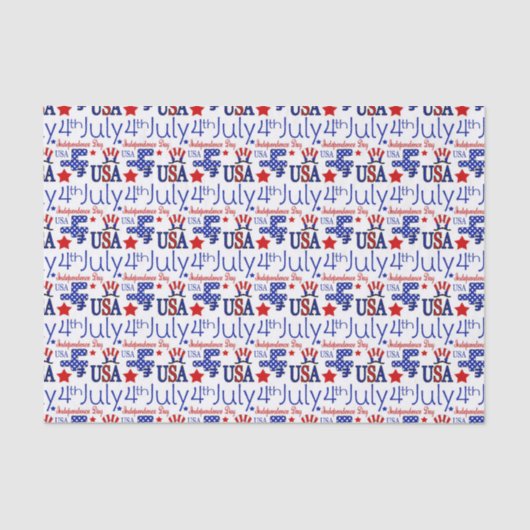 Vierde patriottische patriotpatroonweefsel tissuepapier (Voorkant)