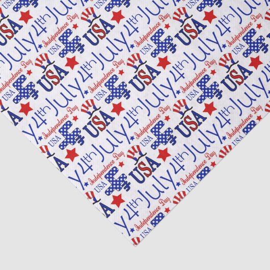 Vierde patriottische patriotpatroonweefsel tissuepapier (Detail)