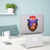 Vierde patriottische Pet uit de Verenigde Staten v Sticker (Laptop op bureau)