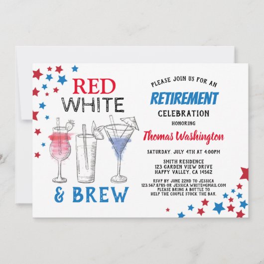 Vierde Pensioenfeest van juli Kaart (Voorkant)