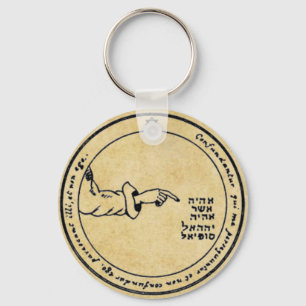 Vierde Pentacle van de maan Sleutelhanger