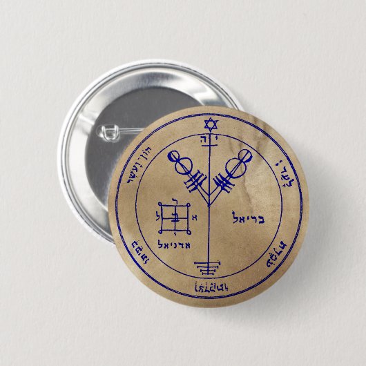 Vierde Pentacle van Jupiter Ronde Button 5,7 Cm (Voorkant /achterkant)