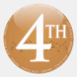 Vierde plaats (4de) ronde sticker