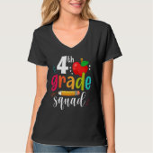 Vierde rangnummer terug naar school 4e graad t-shirt (Voorkant)