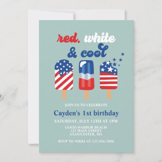 Vierde Rode Blauwe Dag juli Kaart (Voorkant)