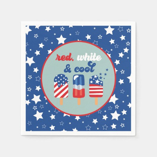 Vierde Rode Blauwe Dag juli Servet (Voorkant)