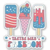 Vierde Rode Blauwe Kastjes zoals vrijheid Sticker (Voorkant)