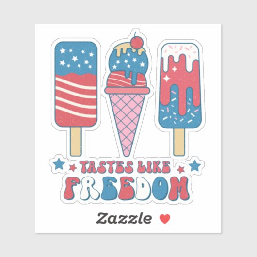 Vierde Rode Blauwe Kastjes zoals vrijheid Sticker (Vel)