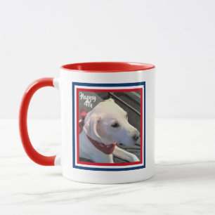 Vierde Rode Blauwe Kute Dog met scarf van juli Mok