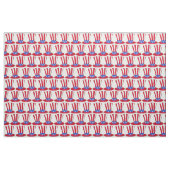 Vierde Rode Blauwe Patriottische Oom Sam Tophat Stof (Fat Quarter)