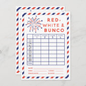 Vierde Rode Witte en Bunco kaart van juli (Voorkant / Achterkant)