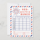 Vierde Rode Witte en Bunco kaart van juli (Achterkant)