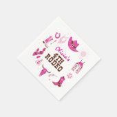 Vierde Rodeo Roze Western Cowboy 4e Verjaardag Servet (Hoek)