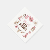 Vierde Rodeo Roze Western Cowboy 4e Verjaardag Servet (Hoek)