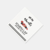 Vierde ronde rond de verjaardag van de baanrace servet (Hoek)