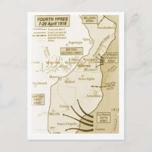 Vierde slag bij Ypres, 1918 Briefkaart