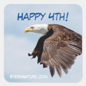 Vierde stickers van juli met Bald Eagle (Voorkant)